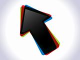 abstract colorful shiny cursor icon