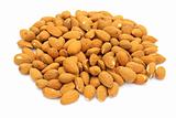 nuts almonds on a white background