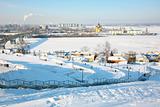 February view of Strelka from Fedorovsky embankment Nizhny Novgo