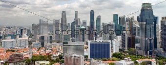 Singapore Cityscape with Central Business District View