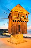old wooden mill in nessebar bulgaria