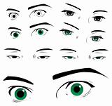 eyes collection, vector illustration