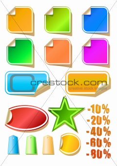 Vector blank stickers