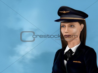 Female airline pilot