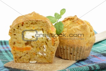 white cheese and carrot muffins