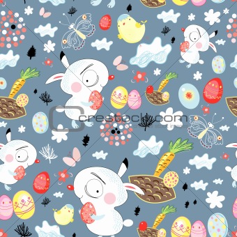 pattern of Easter bunnies