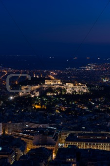 night view of the Acropolis