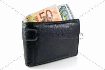 Wallet with euro, path added