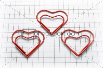 Heart shaped paper clips