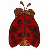 vector stylized ladybug