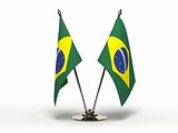 Miniature Flag of Brazil (Isolated)