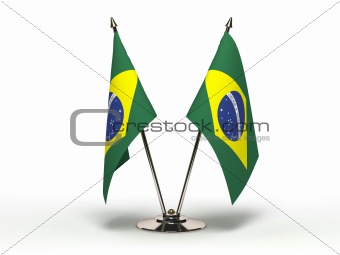 Miniature Flag of Brazil (Isolated)