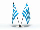 Miniature Flag of Greece (Isolated)