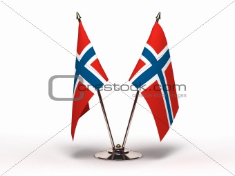Miniature Flag of Norway (Isolated)