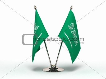 Miniature Flag of Saudi Arabia (Isolated)
