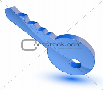 Blue key symbol