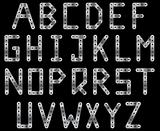 Metal strip alphabet