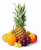 Fresh  tropical fruits isolated
