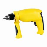 Yellow electric drill with handle 