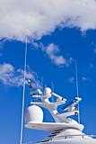 Ships antenna and navigation system versus the sky.