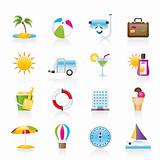Vacation and holiday icons