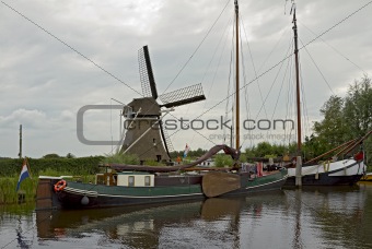 The typical view of Dutch canal