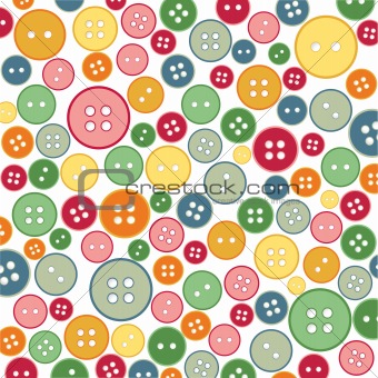 Seamless sewing buttons colorful pattern