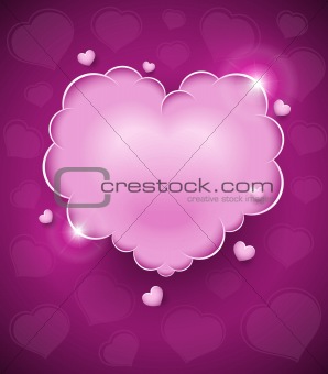 pink glamour heart cloud