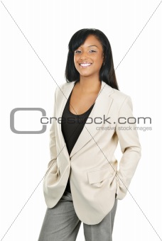 Smiling confident black businesswoman