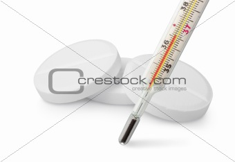 Thermometer and tablets