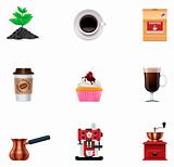 Vector coffee icon set