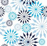Blue snowflakes seamless texture. Vector