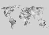 world map looks like smoke