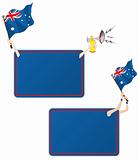 Australia Sport Message Frame with Flag. Set of Two