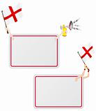 England Sport Message Frame with Flag. Set of Two