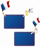 France Sport Message Frame with Flag. Set of Two