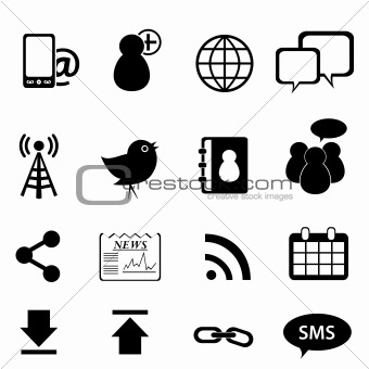 Social network and media icons