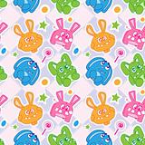 Funny bunny seamless wallpaper