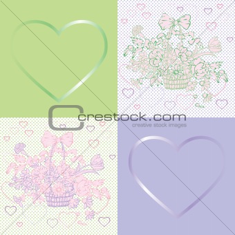 valentine shabby chic violet pattern