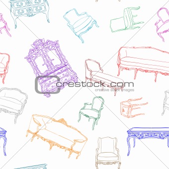 rococo furniture pattern