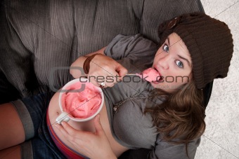 Pregnant Woman Eating