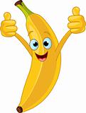 Cheerful Cartoon banana character