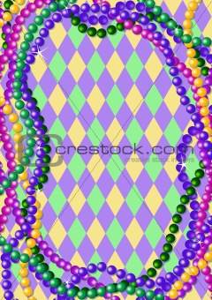 Mardi Gras beads background