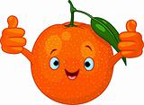 Cheerful Cartoon Orange character