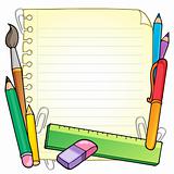 Notepad blank page and stationery 1