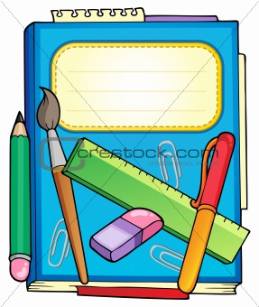 School notepad with stationery