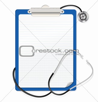 stethoscope on clipboard