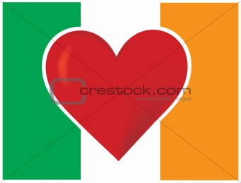 Heart Irish Flag