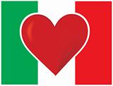 Heart Italy Flag