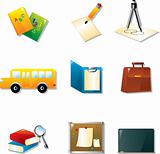 School And Education Icon Set